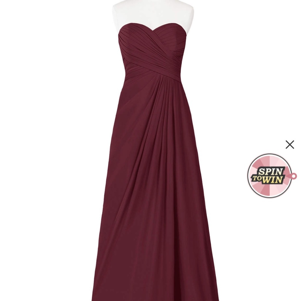 Cabernet Azazie Arabella bridesmaid dress